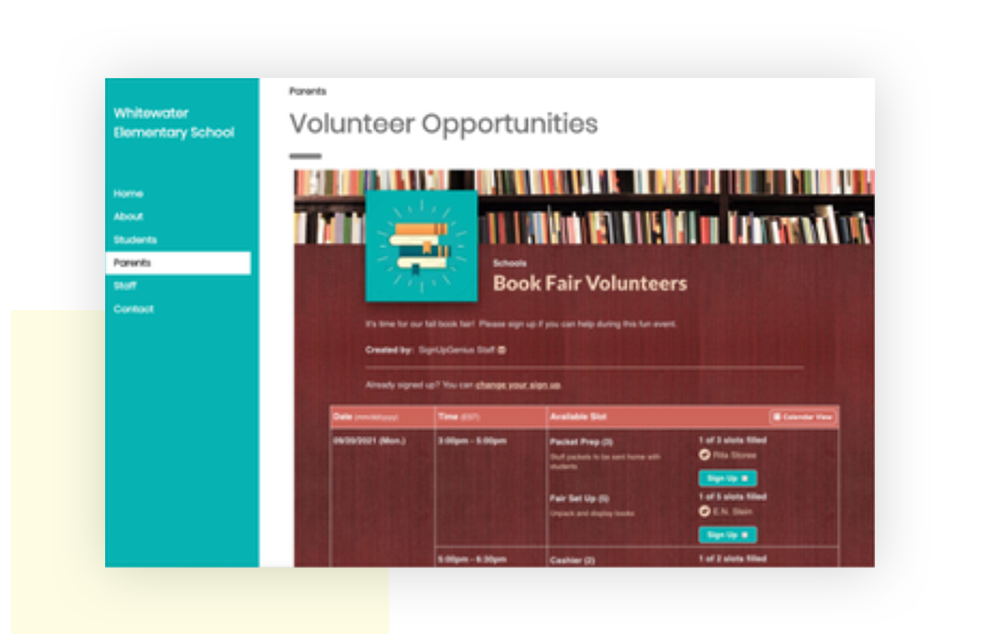 Embeddable Sign Ups